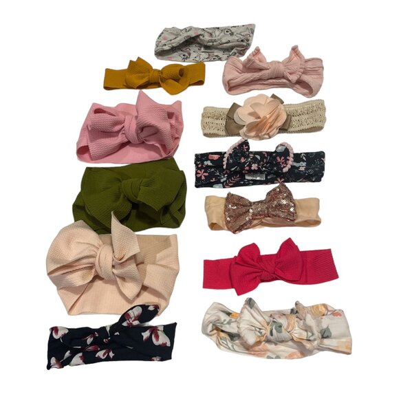Lot of 12 Toddler Girl Headbands Various Styles and Colours Thick & Thin - Picture 2 of 8